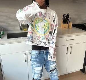 Camisetas de Manga Larga con Estampado Personalizado, 100% Algodón, Cuello Redondo, Corte Recto, para Hombre - Product Image 4