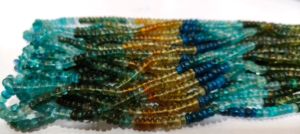 Perles rondes en apatite naturelle, 4-5 mm, brin de 14 pouces de long - Product Image 2