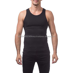 Ventes en gros de débardeurs de fitness respirants à côtes, ajustés au corps, pour hommes - Product Image 1