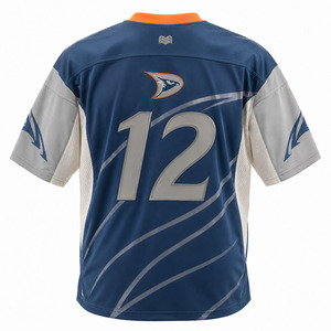 เสื้อฟุตบอลอเมริกันชาย DRAVELLE คอวี แขนสั้น ผ้าตาข่าย โพลีเอสเตอร์ 100% ระบายเหงื่อได้ดี หมายเลขทีมแบบกำหนดเอง - Product Image 2