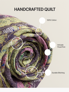 Großhändler für handgefertigte Vintage Kantha-Decken für Bohemian-Heimdekoration und nachhaltige Wendbare Bettdecken - Product Image 6