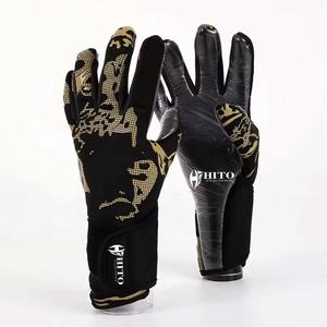 Guantes de Portero de Fútbol Profesional, Látex de Contacto en la Palma Delantera, Impresión por Sublimación en el Dorso, Protección para el Pulgar, Corte Medio, Logotipo Personalizado - Product Image 2
