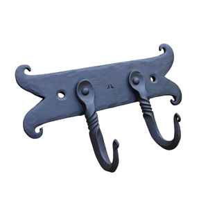 New Design <b>Wall</b> Mounted Matte Black Powder Coated Finished Iron Hook <b>Rail</b> For Decor For Outdoor Organizer For Bedroom Organizer - Product Image 3