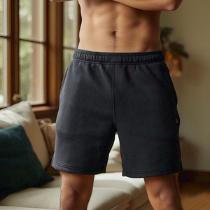 Pantalones Cortos Deportivos Personalizados al por Mayor, con Cordón, 100% Algodón, Cintura Media, Transpirables, de Secado Rápido, Ecológicos, de Color Sólido para Hombre, 300g - Product Image 2