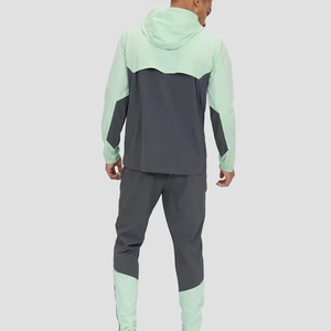 Ensemble de survêtement coupe-vent léger et sans couture à capuche pour la course, le cyclisme et la gym, avec veste et pantalon de survêtement à séchage rapide, design personnalisé, idéal pour l'hiver - Product Image 5