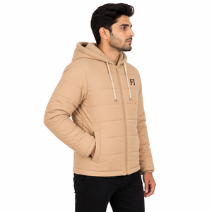 Ventes en gros de vestes matelassées pour hommes, vestes à capuche zippées, vêtements d'extérieur rembourrés, vêtements d'hiver personnalisés, USA - Product Image 2