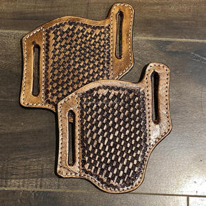 2025, venta al por mayor, funda para cuchillo mecanizada a mano, funda para Cuchillo de cuero genuino para hoja plegable fija, cesta, funda tejida para Unisex - Product Image 4