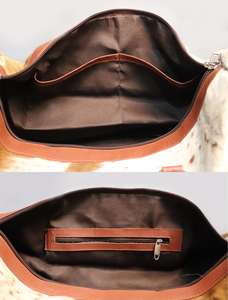 Sac de voyage de week-end en cuir véritable de qualité supérieure, fermeture à glissière, léger, grande capacité, sangle réglable LHODB-0137 - Product Image 3