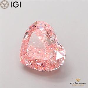 Diamant de laboratoire CVD de 3,50 carats, clarté VS1, couleur rose vif fantaisie, taille cœur, avec certificat IGI, pour une collection de bijoux unique - Product Image 4