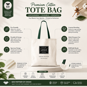 Heavy Duty Fashion Cotton Tote <b>Bag</b> Custom Logo | Reusable Eco-Friendly Canvas Shopping Grocery <b>Gift</b> Promotional Wholesale - Product Image 5