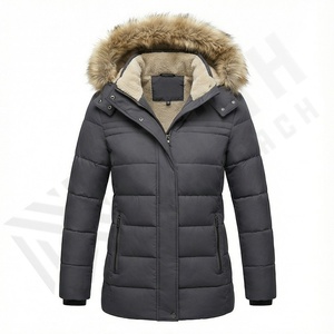 Parka de nailon reversible de gran calidad, abrigo de invierno impermeable de talla grande, chaqueta informal de algodón con cuello con capucha para hombre - Product Image 2