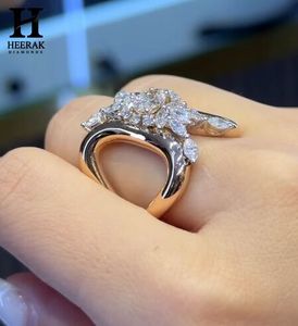 Custom Marquise Oval Moissanite Butterfly <b>Cocktail</b> <b>Ring</b> Wide Band Openwork <b>Gold</b> Fine Jewellery Manufacturer - Product Image 3
