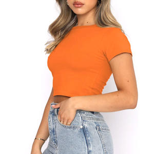 Camisetas Cortas de Alta Calidad para Mujer, Camisetas Cortas Personalizadas para Mujer, 100% Algodón, Colores Personalizados - Product Image 3