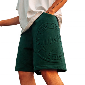 Conjunto de Pantalones Cortos Deportivos de Algodón Ecológico Personalizados para Hombre, Estilo Biker con Logotipo 3D en Relieve, Servicio OEM, Secado Rápido y Transpirable - Product Image 1