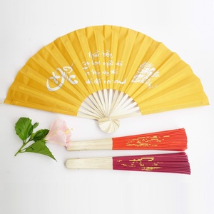 Abanico de mano plegable de seda y bambú, abanicos tradicionales vietnamitas, precio competitivo - Product Image 1