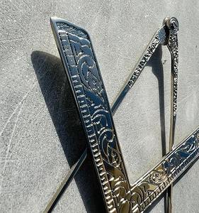 Grand carré et compas maçonniques pour cérémonies de loge, en métal de qualité supérieure, aspect premium - Product Image 3