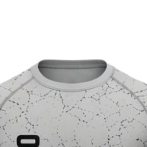 Light Grey Long Sleeve Compression <b>Shirt</b> Crackle Print Athletic Workout Training Gym Breathable Quick Dry Performance Sportswear - Product Image 6