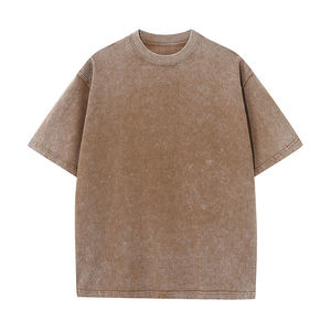 T-shirt en coton noir surdimensionné pour homme, manches courtes, col rond, jersey tricoté, couleur unie, coupe classique, streetwear personnalisé - Product Image 5