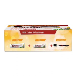 Dentifrice naturel à base de plantes Dant Kanti 300g avec brosse à dents en carbone HD gratuite pour les soins bucco-dentaires quotidiens - Product Image 2