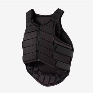 Custom Black Foam Panel Equestrian Body <b>Protector</b> Asymmetric Open Side Horse Riding Safety Vest OEM - Product Image 1