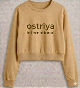 Ostriya Intl 2026 Sudadera de cuello alto para mujer, estilo urbano, forro polar ligero, 100% algodón, color liso, bordado frontal con hombros caídos, para invierno - Product Image 4