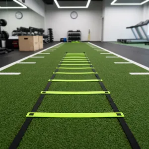 Bright Green Portable Agility Ladder Flatfoot Ladder Drill <b>Strip</b> for Football Soccer Speed Training - Product Image 6