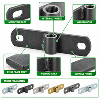 Support de fixation latérale à tige filetée M8 M10 M12, plaque murale à filetage femelle pour support de tuyaux CVC, OEM