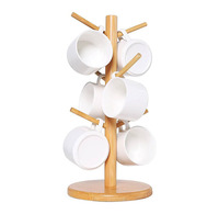 Support à tasses en bois le plus vendu, organisateur de rangement de cuisine, présentoir à café et thé pour restaurant et maison
