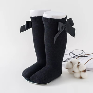 Spanish Style Baby Girls Kids Stockings 0-7 Year Cotton Newborn Toddler Bowknot Party School <b>Knee</b> <b>High</b> <b>Socks</b> - Product Image 2