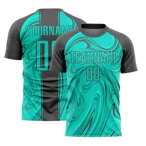 Camisetas de Fútbol Personalizadas en Negro |   Tallas para Hombres, Mujeres y Jóvenes |   Ropa Deportiva Ligera de Secado Rápido al por Mayor - Product Image 6