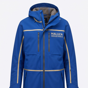 Combinaison de ski pour homme, personnalisée avec logo, imperméable, coupe-vent, isolée, à capuche, en polyester/nylon, vêtements de sport d'hiver - Product Image 3