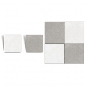 Carreaux de sol extérieurs 400x400mm 12mm aspect ciment vitrifié mat, robustes, pour allées de jardin, finition perforée antidérapante - Product Image 2