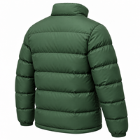 Vestes matelassées pour hommes 100% polyester toile imperméable streetwear uni teint logo personnalisé vêtements d'hiver respirant séchage rapide