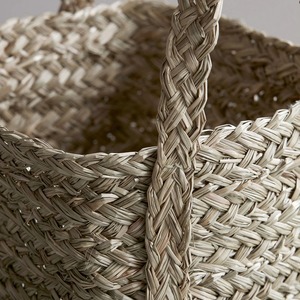 Factory Supply Seagrass Woven Eco-Friendly Rustic Multi-Purpose Storage Organizer <b>Basket</b> for Laundry and Daily Home Use - Product Image 3