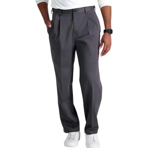 Pantalones de Traje para Hombre, Talla Grande, Estilo Italiano, Casuales, Transpirables, de Viscosa/Poliéster, con Cierre de Cremallera, Cintura Elástica, para Primavera/Otoño - Product Image 2
