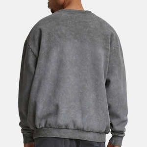 Sudaderas Personalizadas para Hombre con Cuello Redondo y Lavado Ácido, Estilo Urbano, Hombros Caídos, Corte Holgado - Product Image 6