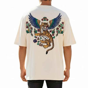 T-shirt ample pour homme, coupe ample, coton, col rond, manches courtes, tissu doux et respirant, style décontracté, usage quotidien, style streetwear. - Product Image 5