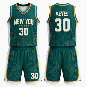 Ensemble d'uniformes de basketball personnalisés par transfert thermique – Maillot et short d'équipe personnalisables, rouge et blanc unis, respirants, séchage rapide, anti-UV, automne - Product Image 1