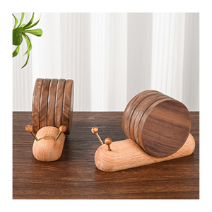 Posavasos de Madera de Diseño Innovador, Posavasos de Madera Elegantes, Posavasos de Bambú, Diseño Moderno con Impresión de Logotipo - Product Image 5