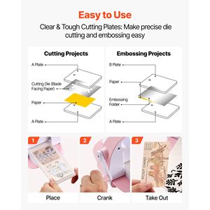 6 Pièces Plaques de découpe transparentes en polycarbonate 6,69 x 3,15 x 0,1 po, tampons de découpe compatibles pour l'embossage - Product Image 5