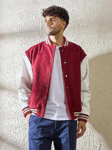 Chaqueta Varsity de Mezclilla con Logotipo Personalizado para Hombre, Cierre con Botones, Bolsillos, Chaqueta Bomber de Béisbol para Invierno, Cálida para Exteriores - Product Image 6