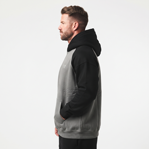 Sudadera con Capucha Extra Grande para Hombre, de Algodón Grueso, con Logotipo Personalizado, Dos Tonos, Hombros Caídos, Estilo Deportivo Informal - Product Image 4