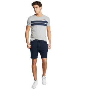 Shorts de survêtement personnalisés pour hommes, bleu marine, taille élastique, cordon de serrage, poches latérales, coupe décontractée au-dessus du genou, marque privée, vente en gros - Product Image 2