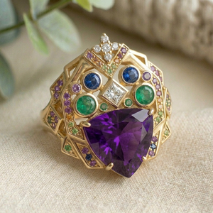 Anillo de Plata de Ley 925 al por Mayor, Chapado en Oro de 18K, con Múltiples Piedras, Talla Estadounidense 6, 10g, Joyería de Moda con Gemas de Varios Tamaños, Precio de Fábrica - Product Image 4