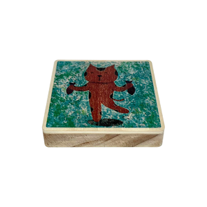 Support de téléphone portable en bois personnalisé avec miroir intégré, design chat, vert – Accessoires pour téléphone - Product Image 2