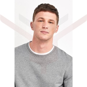 เสื้อสเวตเตอร์คอกลมของผู้ชาย,เสื้อสเวตเชิ้ตผ้าฝ้ายไม่มียี่ห้อมีฮู้ดโลโก้ที่กำหนดเอง - Product Image 5
