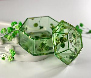 กล่องใส่เครื่องประดับเรซิ่นลายดอกไม้ตกแต่งทำมือ กล่องเก็บของจุกจิกขนาดเล็ก กล่องของขวัญเครื่องประดับเรซิ่นแบบกำหนดเอง - Product Image 5