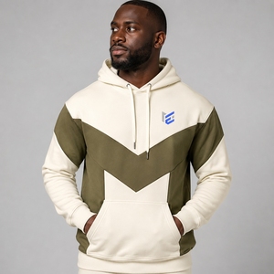 Sudadera con capucha para hombre, estilo vintage, de corte holgado y corto, lisa, para streetwear, servicio OEM - Product Image 1