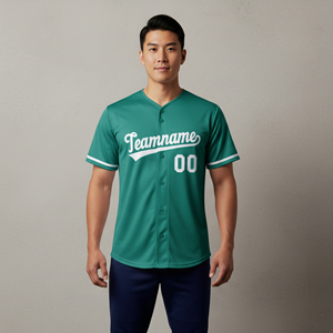 Maillot de baseball/softball à manches courtes personnalisé OEM, respirant, grande taille, avec impression du nom et du numéro de l'équipe pour hommes - Product Image 4