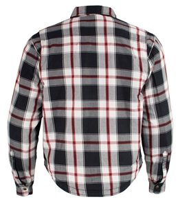 Camisa de Franela a Cuadros Negra, Blanca y Roja para Hombre, Camisa Clásica de Manga Larga para Trabajo en Granja, con Doble Bolsillo en el Pecho, Personalizable, OEM, Venta al Por Mayor - Product Image 2